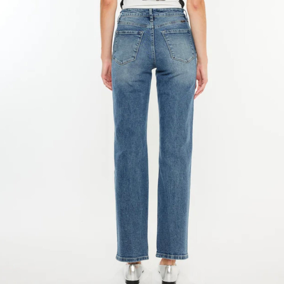 Kancan Ophelia High Rise Straight Denim Jean Pants