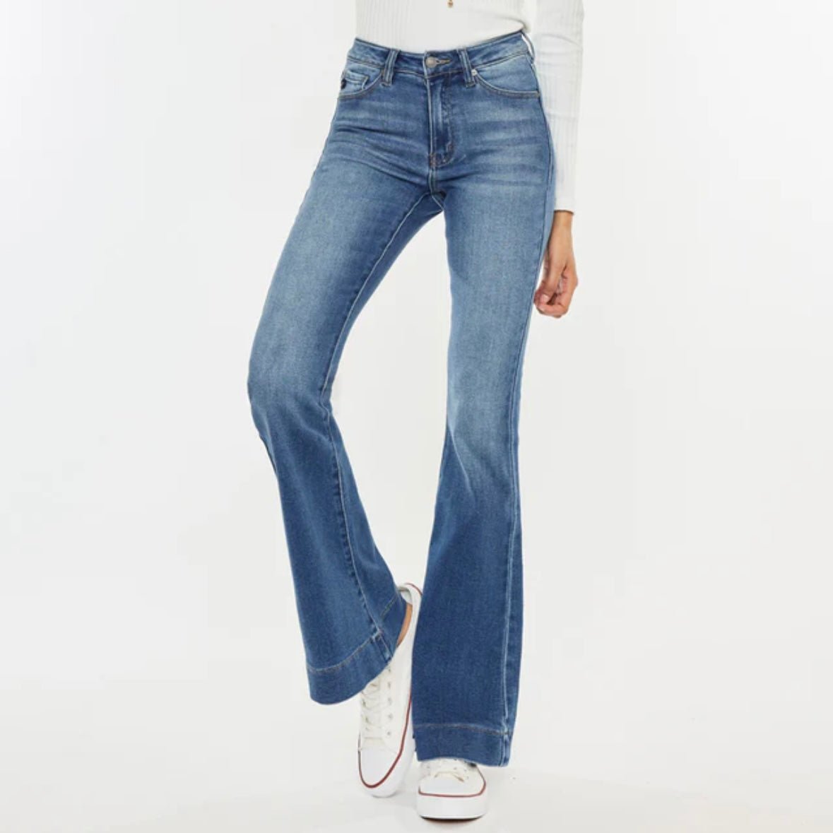 Kancan Roxanne High Rise Flare Denim Pants