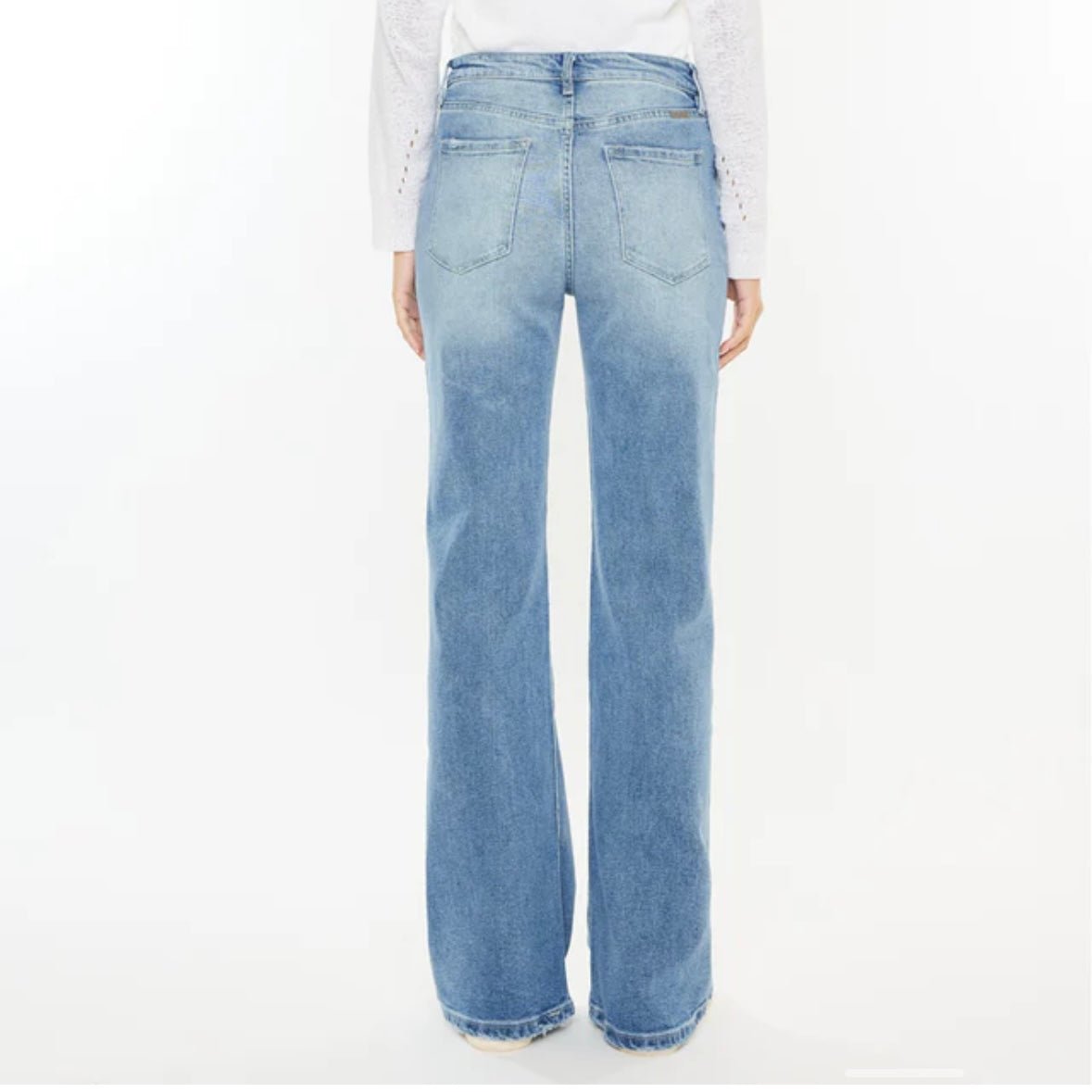 Kancan Lynn High Rise Wide Flare Denim Pants