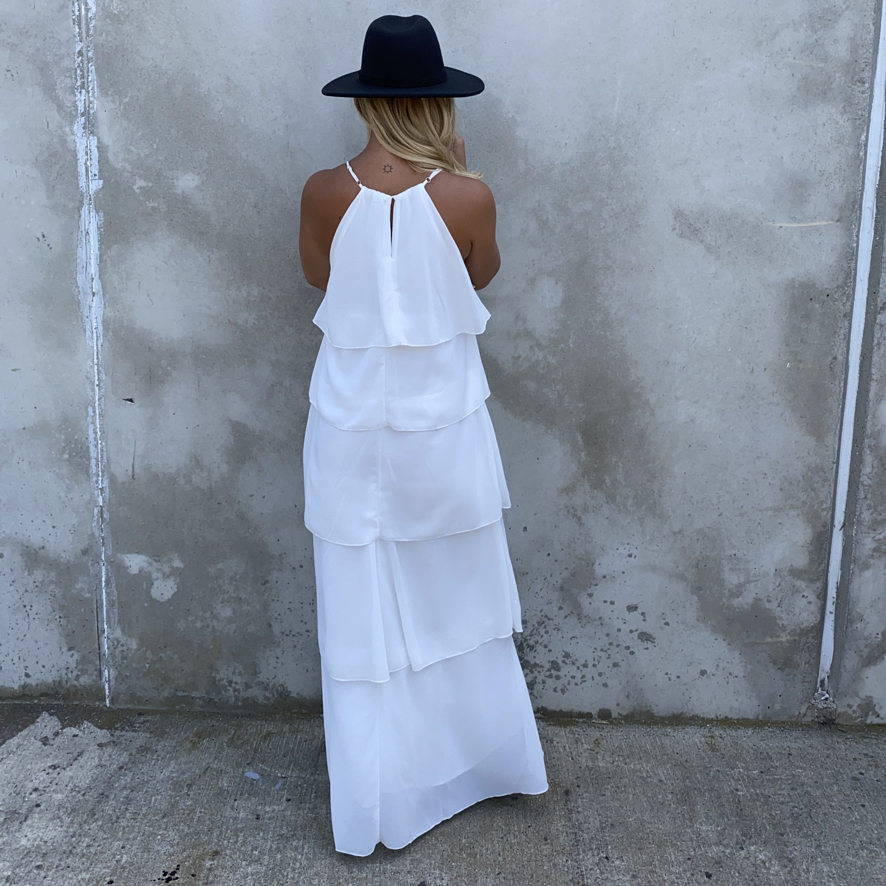 Tiers Of Joy White Maxi Dress - Dainty Hooligan