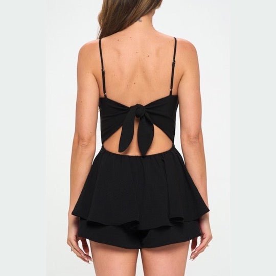 Feeling Lucky Black Romper