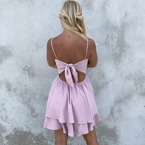 Cheers To That Skater Dress in Pink - Dainty Hooligan